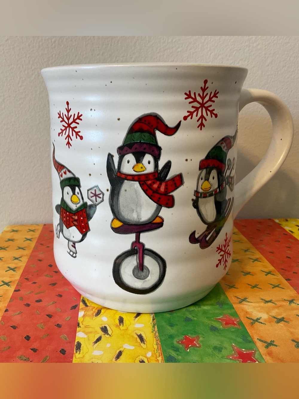 Peppermint & Pine Dancing Penguin Coffee Tea Hot Chocolate Holiday Mug